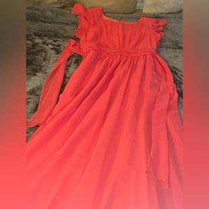 Sleeveless salmon colored dress size 12 🌺 🌸